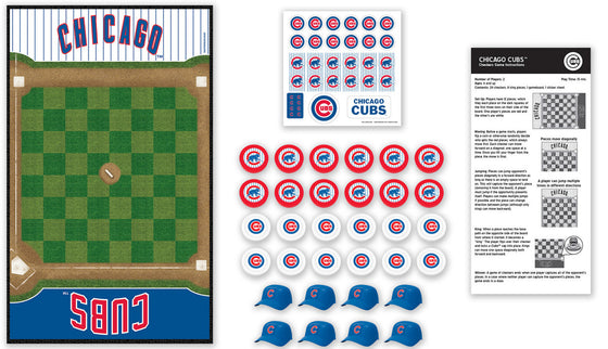 Chicago Cubs MLB Checkers Board Game