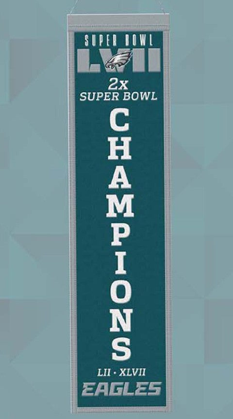 Philadelphia Eagles Super Bowl LVII 8x32 Heritage Banner