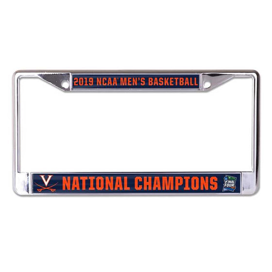 Virginia Cavaliers National Championship Gear, Virginia Cavaliers Champs Items, UVA Cavaliers Champ Products, UVA Virginia Cavaliers 2019 NCAA Men's Basketball National Champions Metal Laser Cut License Plate Frame