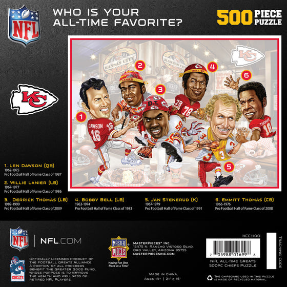 Kansas City Chiefs - All Time Greats 500 Piece NFL Sports Puzzle