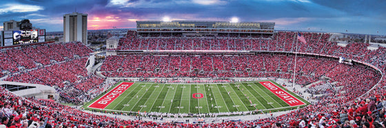 Stadium Panoramic - Ohio State Buckeyes 1000 Piece NCAA Sports Puzzle - Center View