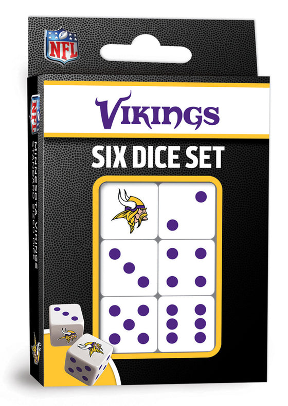 NFL Minnesota Vikings 6 Piece D6 Gaming Dice Set