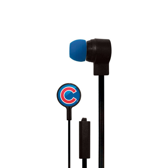 MLB Chicago Cubs Big Logo Ear Buds w/ Microphone - 757 Sports Collectibles