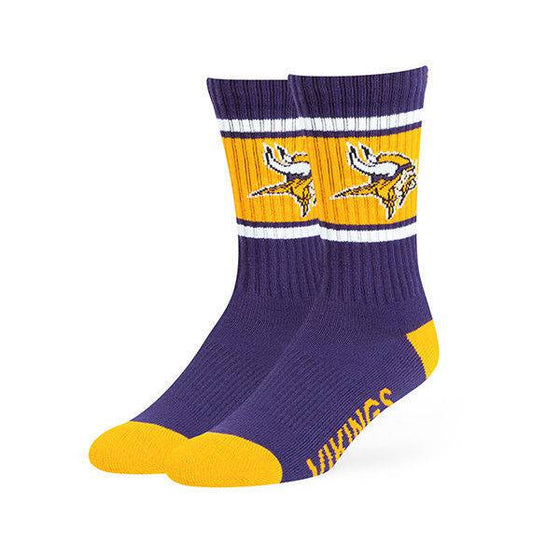 Minnesota Vikings 47 Brand NFL Duster Crew Socks Large Men's 9-13 - 757 Sports Collectibles