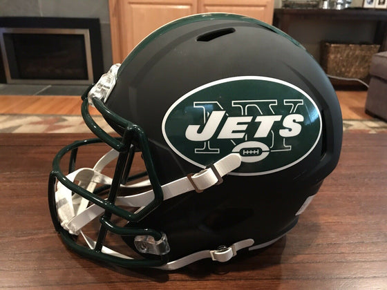 Joe Namath Signed New York Jets Full Size Black Matte Helmet HOF 85 Beckett GTSM