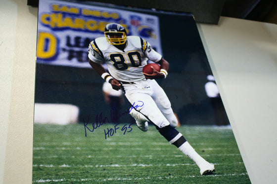 SAN DIEGO CHARGERS KELLEN WINSLOW SIGNED 16x20 PHOTO POSE 1 HOF 1995