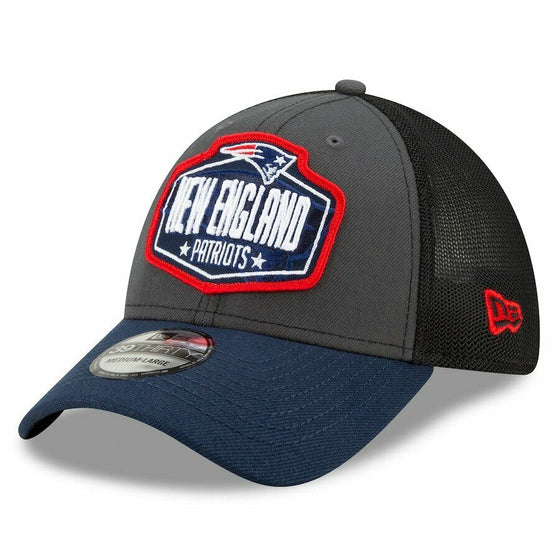 New England Patriots New Era 2021 NFL Draft Trucker 39THIRTY Flex Hat-Gray/Black - 757 Sports Collectibles