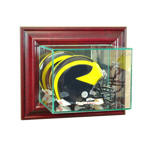 Wall Mounted Glass Mini Helmet Display Case NFL NCAA