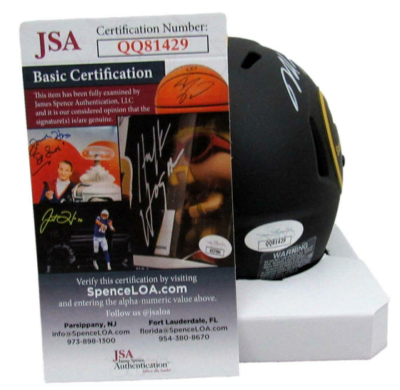 Michael Vick Signed Autographed Pittsburgh Steelers Eclipse Mini Football Helmet JSA COA - 757 Sports Collectibles