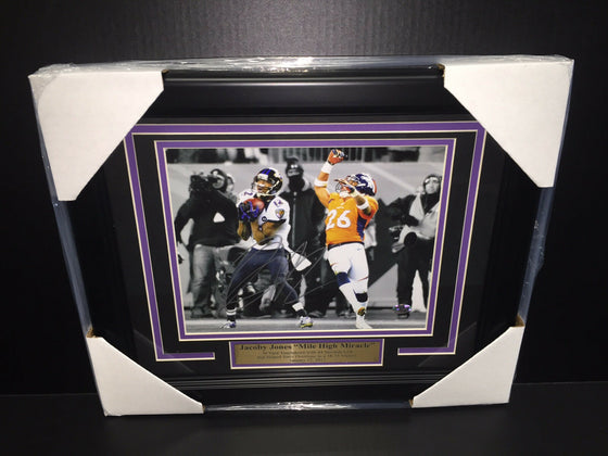 JACOBY JONES AUTOGRAPHED 8X10 MILE HIGH MIRACLE PHOTO RAVENS FRAMED Signature - 757 Sports Collectibles