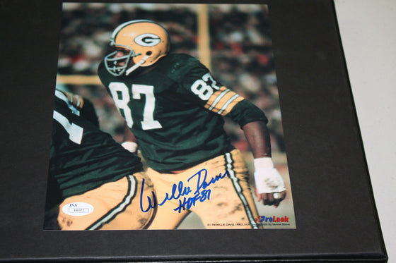 GREEN BAY PACKERS WILLIE DAVIS SIGNED 8X10 PHOTO HALL OF FAME JSA