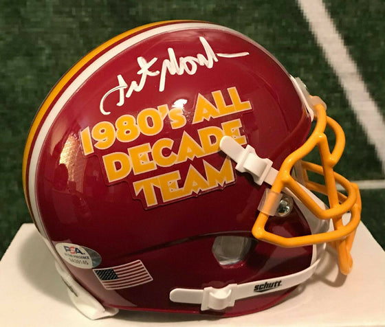 Washington Football Team - Art Monk Custom 1980s All Decade Signed Burgundy Mini Helmet - PSA COA - 757 Sports Collectibles