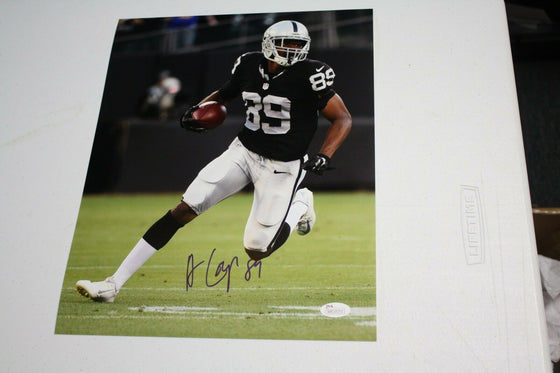 OAKLAND RAIDERS AMARI COOPER #89 SIGNED 11X14 PHOTO HOME POSE JSA WITNESS!