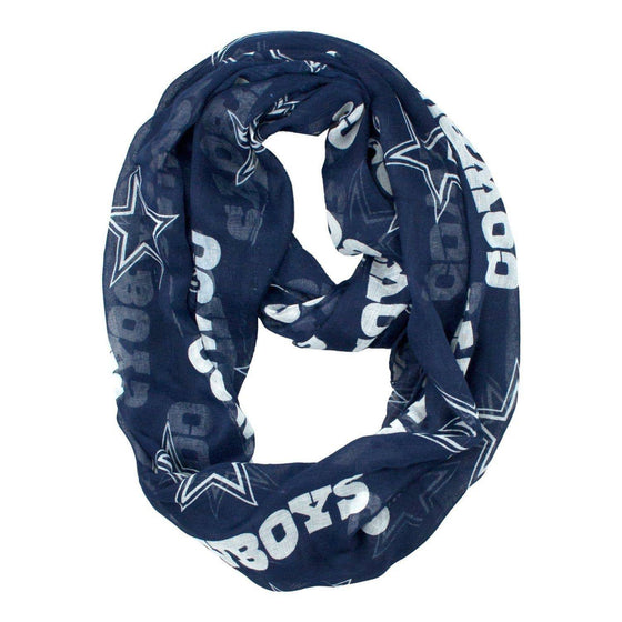 Dallas Cowboys Sheer Blue Logo Infinity Scarf - 757 Sports Collectibles