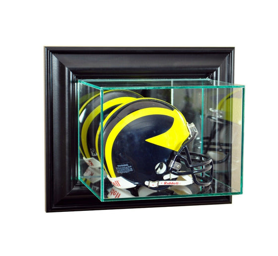 Wall Mounted Glass Mini Helmet Display Case NFL NCAA