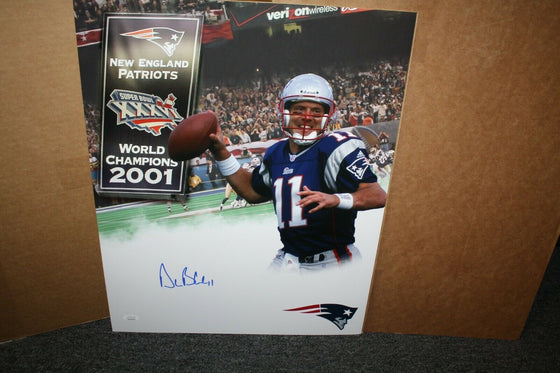 NEW ENGLAND PATRIOTS DREW BLEDSOE #11 SIGNED AUTO 16X20 PHOTO JSA WITNESS SB