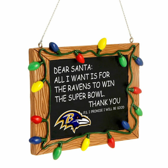 Forever Collectibles - NFL - Chalkboard Sign Christmas Ornament - Pick Your Team