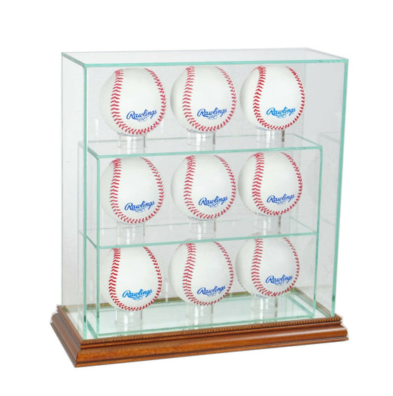 9 Baseball Display Case Glass & Mirror UV MLB New in a Box Made in the USA