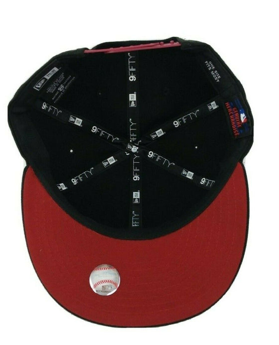 Arizona Diamondback Metal & Rubber Badge Snapback Hat cap 9FIFTY Black - 757 Sports Collectibles