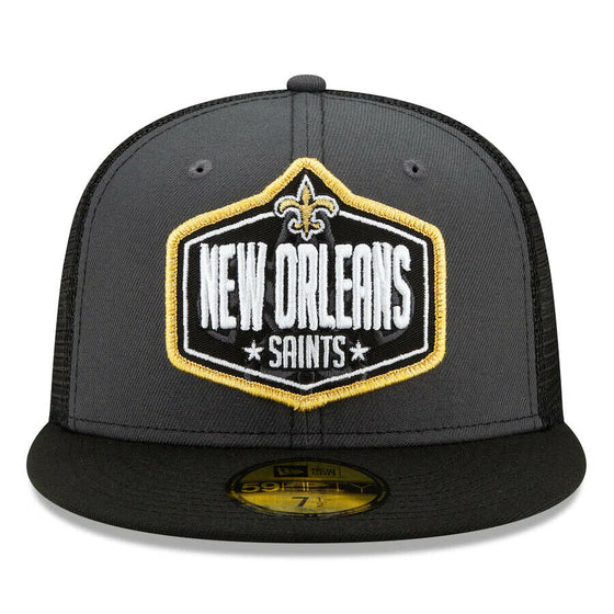 New Orleans Saints New Era NFL 2021 "Draft" 59FIFTY Fitted Hat-Gray/Black - 757 Sports Collectibles