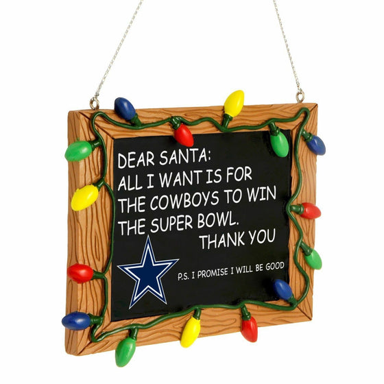 Forever Collectibles - NFL - Chalkboard Sign Christmas Ornament - Pick Your Team