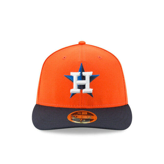 Houston Astros New Era On-Field Low Profile ALT 59FIFTY Fitted Hat-Orange/Nav - 757 Sports Collectibles