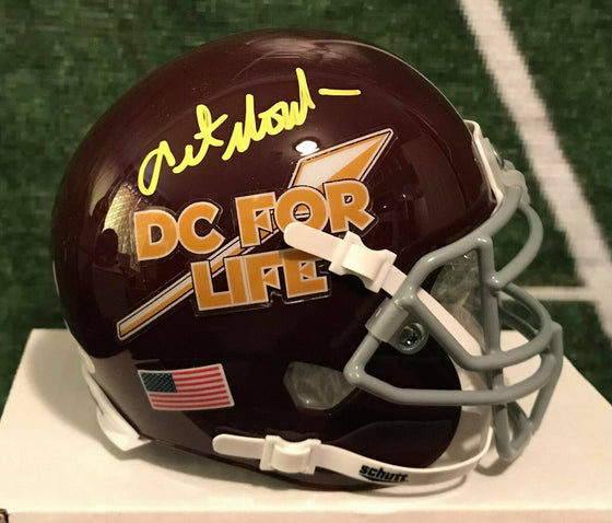 Washington Football Team - Art Monk Custom DC For Life Maroon Mini Helmet - PSA COA - 757 Sports Collectibles