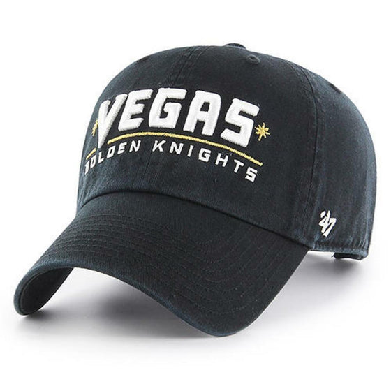 Las Vegas Golden Knights 47 Brand CLEAN UP Adjustable Dad's NHL Cap - Black