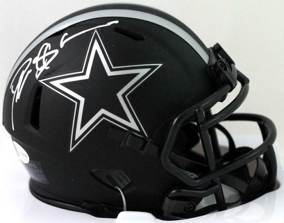 Deion Sanders Signed Cowboys Eclipse Speed Mini Helmet - Beckett W Auth *Silver - 757 Sports Collectibles