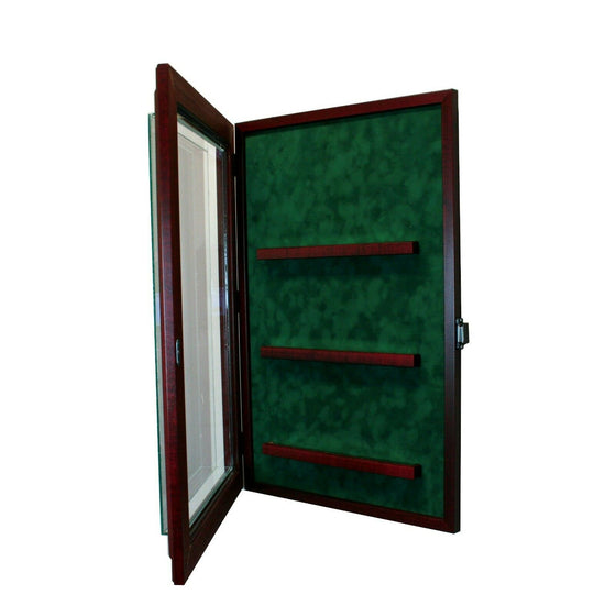 9 Graded Baseball Card Cabinet Style Display Case Hinged Door Glass Suede MLB