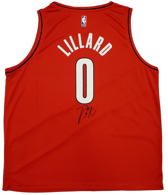 Portland TRAIL BLAZERS DAMIAN LILLARD AUTOGRAPHED RED FANATICS JERSEY XXL BECKETT COA - 757 Sports Collectibles