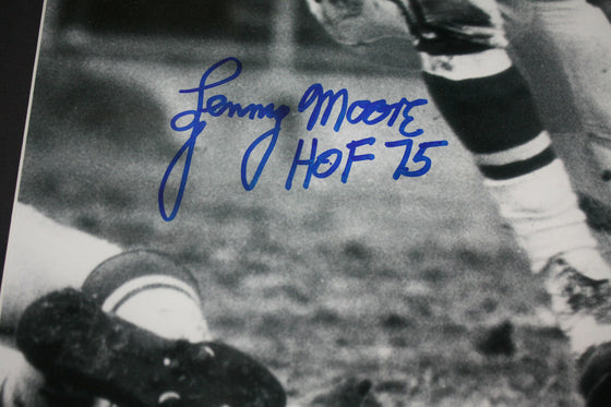 BALTIMORE COLTS LENNY MOORE #24 SIGNED FRAMED 16X20 PHOTO HOF 1975