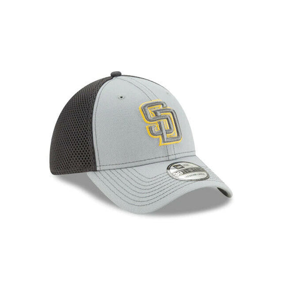 San Diego Padres MLB New Era Grayed-Out Neo 39THIRTY Flex Hat - Gray/Gold - 757 Sports Collectibles