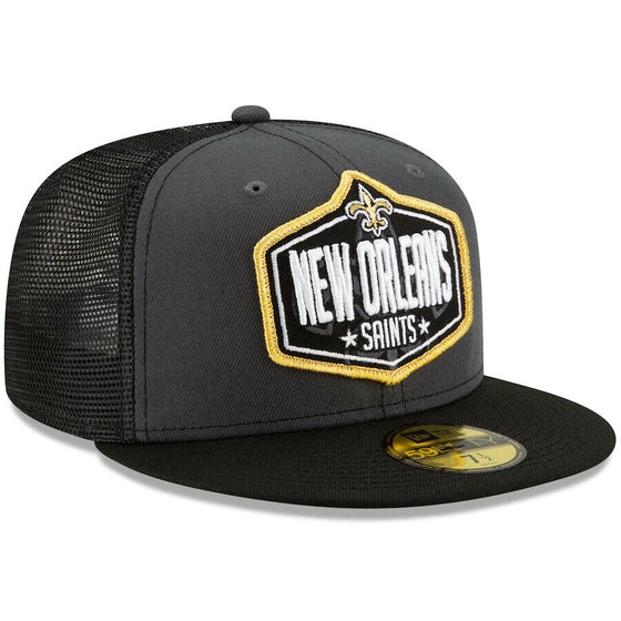 New Orleans Saints New Era NFL 2021 "Draft" 59FIFTY Fitted Hat-Gray/Black - 757 Sports Collectibles