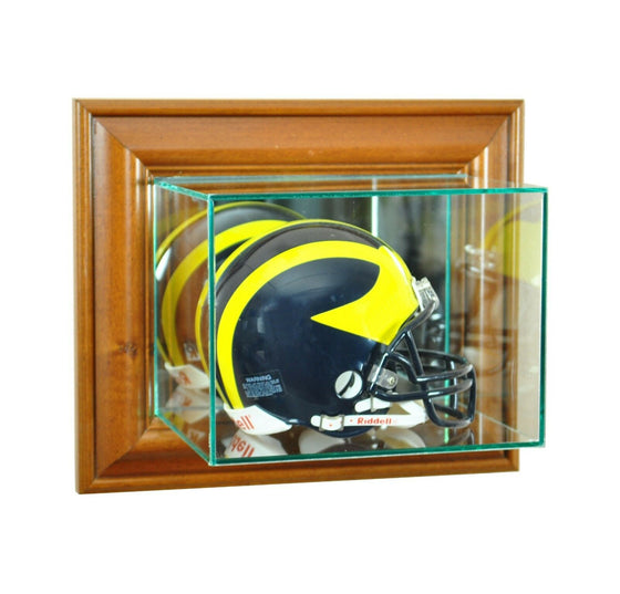 Wall Mounted Glass Mini Helmet Display Case NFL NCAA