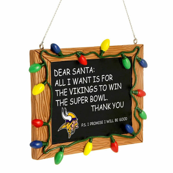 Forever Collectibles - NFL - Chalkboard Sign Christmas Ornament - Pick Your Team