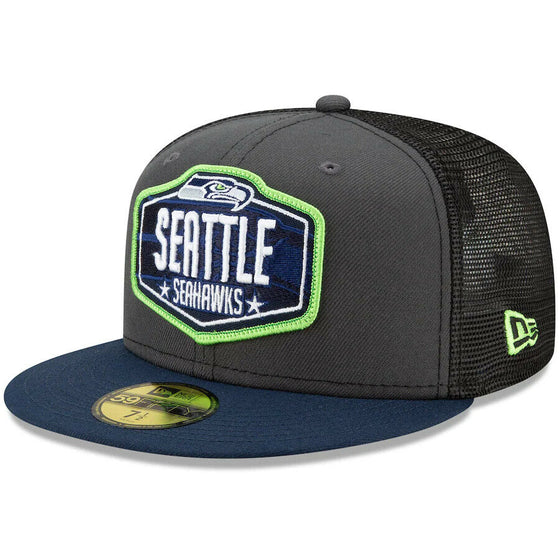 Seattle Seahawks New Era NFL 2021 "Draft" 59FIFTY Fitted Hat-Gray/Blue - 757 Sports Collectibles