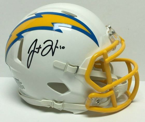 Justin Herbert Signed Los Angeles Chargers Speed Mini-Helmet BAS Beckett - 757 Sports Collectibles