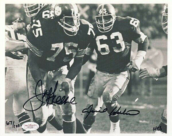 Joe Greene, Ernie Holmes Autographed Pittsburgh Steelers 8x10 Photo - JSA COA - 757 Sports Collectibles