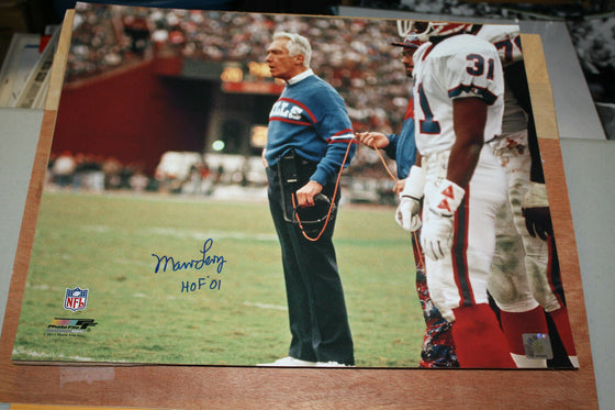 BUFFALO BILLS MARV LEVY SIGNED 16X20 PHOTO HOF 2001 4X AFC CHAMPION