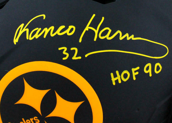 Franco Harris Signed Autographed Steelers Eclipse Full Size Authentic Helmet w/ 2 Inscriptions - BAS W Holo *Yellow - 757 Sports Collectibles