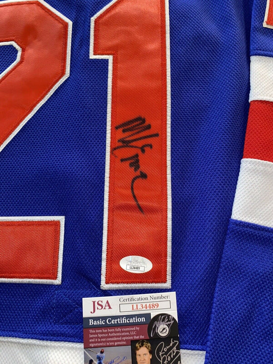 Mike Eruzione Autographed/Signed Jersey Blue JSA COA Team USA - 757 Sports Collectibles