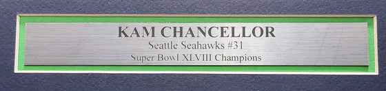 SEATTLE SEAHAWKS KAM CHANCELLOR AUTOGRAPHED FRAMED BLUE JERSEY MCS HOLO 202407 - 757 Sports Collectibles