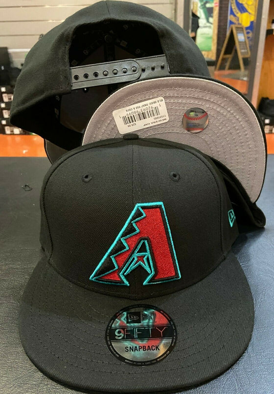 Arizona Diamondbacks Snap Snapback 9Fifty New Era 950 CAP Hat OSFA D-backs Black - 757 Sports Collectibles