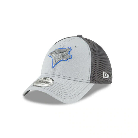 Toronto Blue Jays MLB New Era Grayed-Out Neo 39THIRTY Flex Hat - Gray/blue - 757 Sports Collectibles