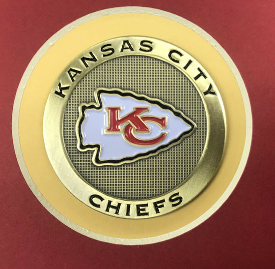 Kansas City Chiefs Medallion Frame Kit 16x20 Photo Double Mat Horizontal
