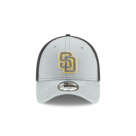 San Diego Padres MLB New Era Grayed-Out Neo 39THIRTY Flex Hat - Gray/Gold - 757 Sports Collectibles