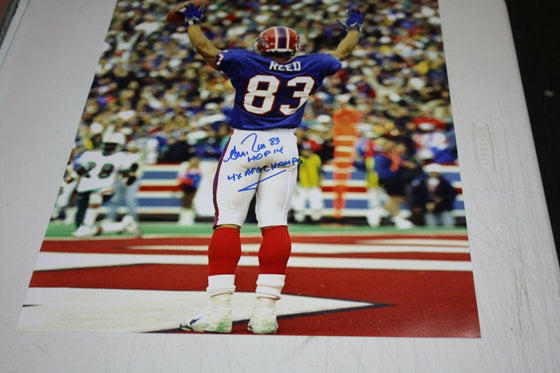 BUFFALO BILLS ANDRE REED #83 SIGNED 16X20 PHOTO 4X AFC CHAMPS HOF 2014