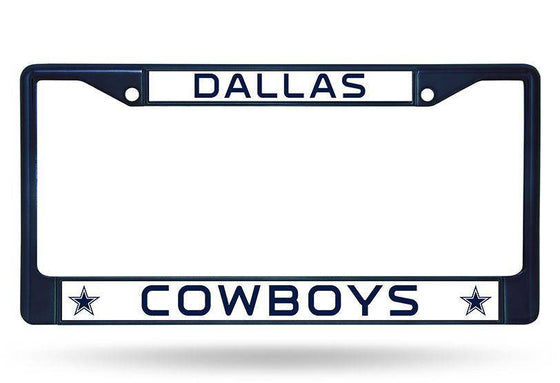 Dallas Cowboys Navy Blue Chrome License Plate Frame - 757 Sports Collectibles