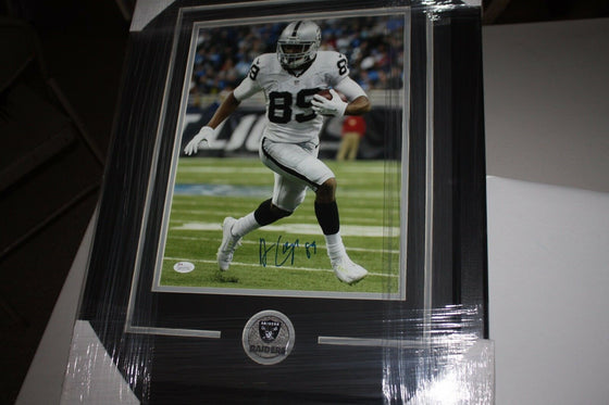 OAKLAND RAIDERS AMARI COOPER #89 SIGNED AUTO 11X14 FRAMED PHOTO AWAY JSA WIT